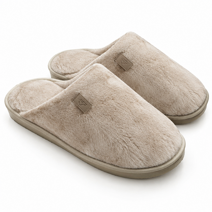 CloudStep Luxury Plush Slippers - Beige Cream Hero Shot