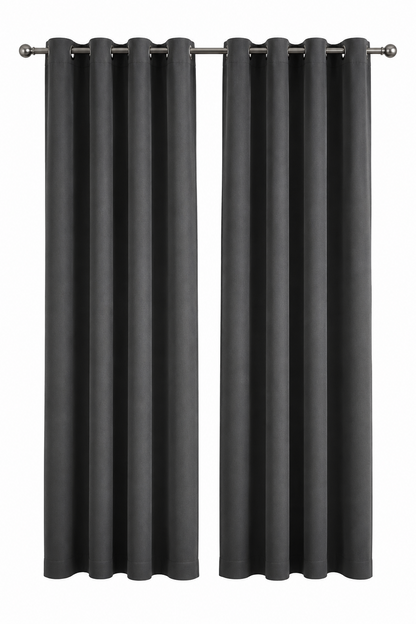 NightShield Pro Blackout Curtains - Charcoal Grey Hero Shot
