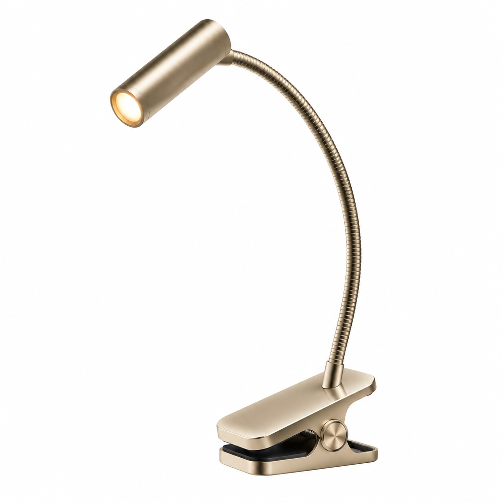 LumiClip Pro Gold LED Reading Lamp - Hero Shot