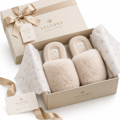 Premium gift box packaging for plush slippers